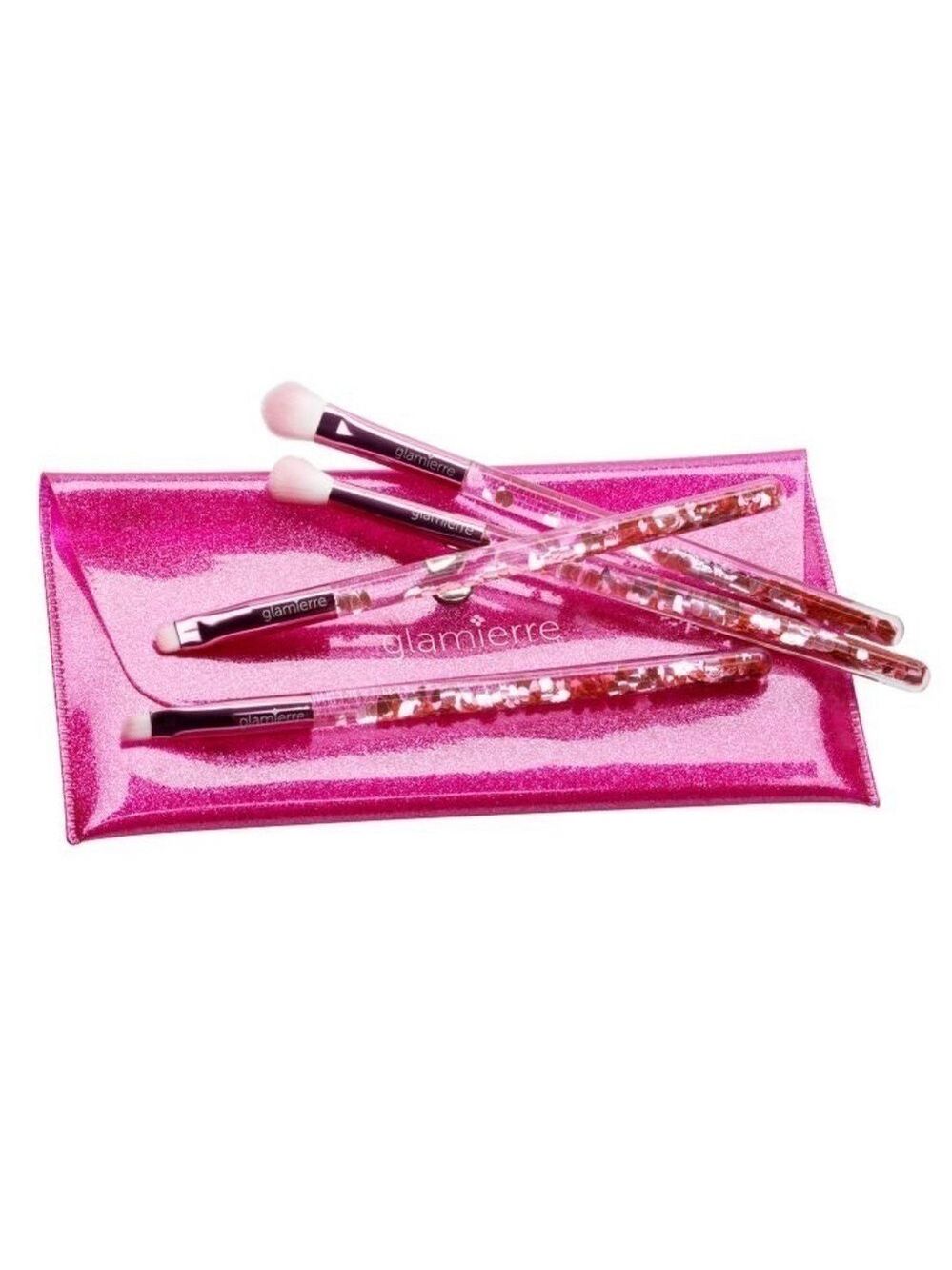GLAMIERRE Pink Luxe Glitter Eye Brush Collection | NEW